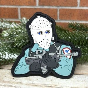 Tactical PVC Patch, Morale Heat Bank Robber Gun, Hook Backed Val Patch